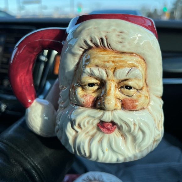 Vintage Hand painted ceramic 1996 Santa mug & Pitcher double faced Santa - Picture 11 of 12